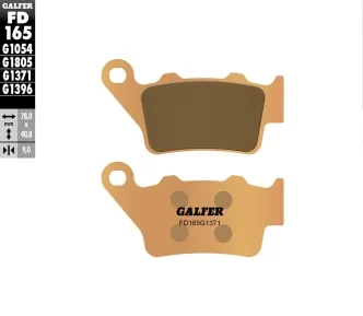 Galfer Sintered Metal Street Compound (1370/1371) Rear Brake Pads For Harley Davidson 2021-2023 Pan America Models (FD165G1371)