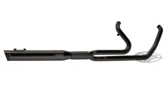Two Brothers Racing 2-1 Comp-S Exhaust In Black With Black Slash Endcap For 2017-2024 Touring Models (005-4640199-BS)