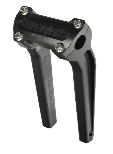 Thrashin Supply Co. 9.5 Inch Tall Pullback OG Handlebar Riser In Black Finish (TSC-9525-1)