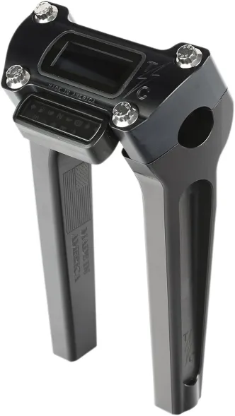 Thrashin Supply Co. 8 Inch Straight Handlebar Riser With Gauge Cut Out In Black Finish (TSC-8025-1)