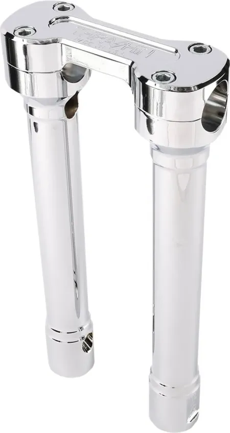 Thrashin Supply Co. 10 Inch Tall Hole Shot Handlebar Riser In Chrome Finish For Harley Davidson (TSC-1010-3)