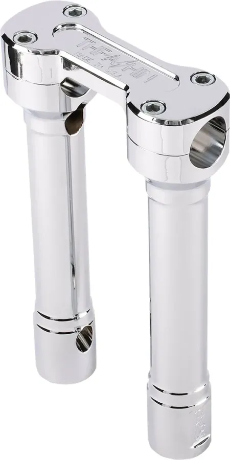 Thrashin Supply Co. 8 Inch Tall Hole Shot Handlebar Riser In Chrome Finish For Harley Davidson (TSC-8100-3)