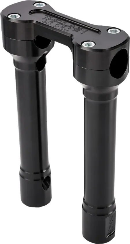 Thrashin Supply Co. 8 Inch Tall Hole Shot Handlebar Riser In Black Finish For Harley Davidson (TSC-8100-1)