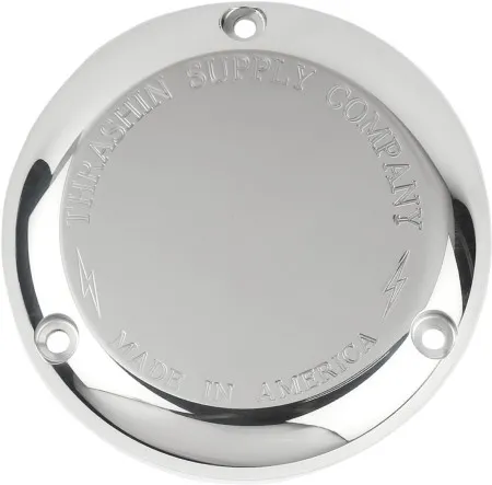 Thrashin Supply Co. 3 Hole Billet Derby Cover In Polished For 1984-1999 Evo Twin Cam (TSC-3000-2)