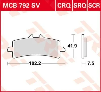 TRW SCR Series Sindered Race Brake Pads (MCB792SCR)
