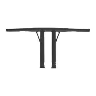Burly Brand Folsom 12 Inch Handlebar In Matte Black Finish For Harley Davidson 1982-2023 Models With Mechanical & E-Throttle With 3 1/2 Inch Mount Bolt Spacing (B12-5505TB)