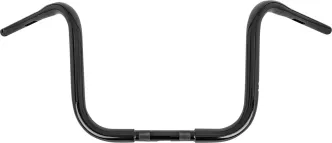 Burly Brand 14 Inch Gorilla Ape Hanger Handlebars In Gloss Black For Harley Davidson 1982-2023 Models With Mechanical & E-Throttle (Excl. 88-11 Springers) With 1 Inch Inlet Diameter Risers (B12-1502B)