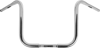 Burly Brand 18 Inch Gorilla Ape Hanger Handlebars In Chrome For Harley Davidson 1982-2023 Models With Mechanical & E-Throttle (Excl. 88-11 Springers) With 1 Inch Inlet Diameter Risers (B12-1504C)