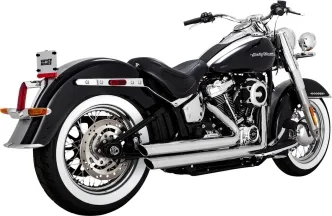 Vance & Hines Big Shots Staggered 2-into-2 Exhaust System With PCX Technology In Chrome finish For 2018-2024 Softail Models (17341)