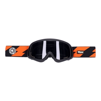 Roeg Peruna Orange Bolts Goggles - Black With Orange/Black Strap (ARM897709)