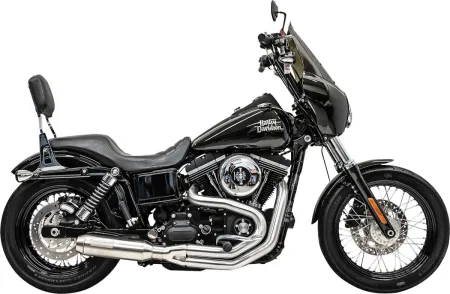 Bassani Road Rage III 2 Into 1 Exhaust System With Super Bike Mufflers For Harley Davidson 1991-2017 Dyna Models (1D4SS)
