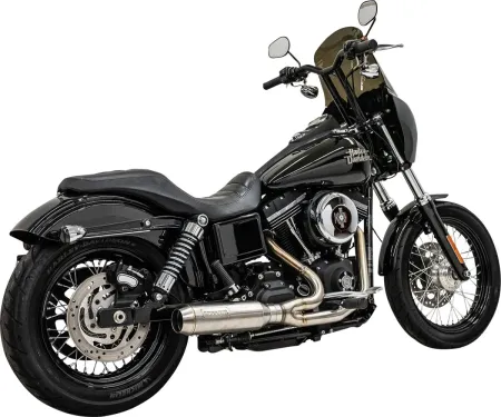Bassani Road Rage Ripper 2 Into 1 Exhaust System In Stainless For Harley Davidson 2006-2017 Dyna Models (1D7SS)