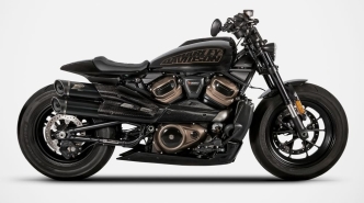 Zard 2 into 1 into 2 Euro 5 GT Exhaust In Matte Black Finish For 2021-2023 Harley Davidson Sportster S RH1250S (ZHD006S10SCO)