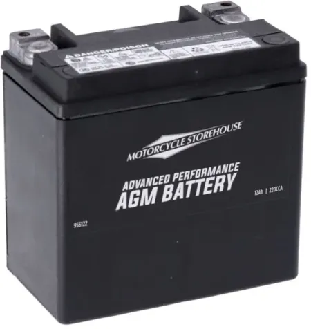 MCS Advance Series AGM Sealed Battery 12V, 12AH, 220CCA For Harley Davidson 2004-2022 Sportster, 2008-2012 XR1200, 2021-2025 RH1250S, 2022-2025 RH975T, 2024-2025 RH975S, 2021-2023 RA1250/S, 2014-2020 XG500/750, 2017-2020 XG750A & 2008-2010 Buell 1125R/CR Models (SVR14L)