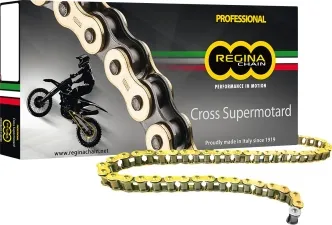 Regina Chains 135 RX3 118 Clip Link 520 Non-seal Drive Chain / GOLD|NATURAL (135RX3/00C)