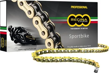 Regina Chains 135 ZRP 112 Rivet Link 520 Z-ring Replacement Drive Chain / GOLD|NATURAL (135ZRP/00A)