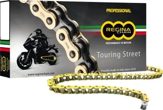 Regina Chains 530/136 ZRT 136 Rivet Link 530 Z-ring Performance Replacement Drive Chain / GOLD|BLACK / Steel (136ZRT/00B)