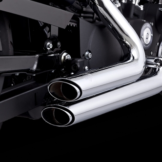 Vance & Hines Shortshots Staggered Exhaust System With PCX Technology In Chrome Finish For Harley Davidson 2018-2023 M8 Softail Models (17333)