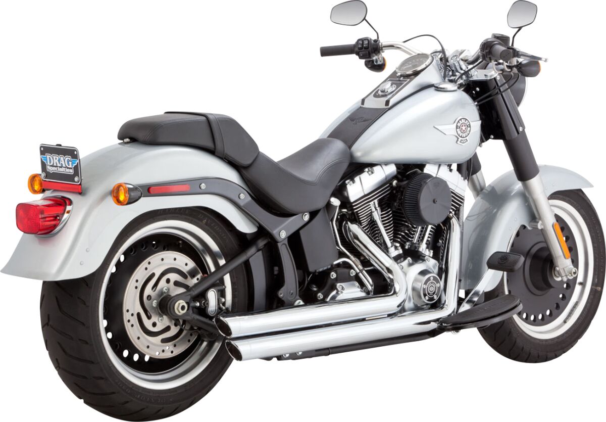 Vance & Hines Big Shots Staggered Exhaust System In Chrome Finish For 19862017 HD Softail