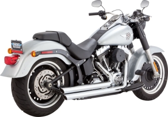 Vance & Hines Big Shots Staggered Exhaust System In Chrome Finish For 1986-2017 HD Softail Models (17339)