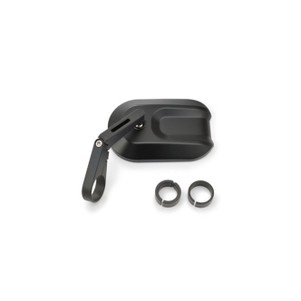 Daytona D-Mirror-14 Cave-2 Aluminium ABS Short Bar End Mirror In Black (80762)