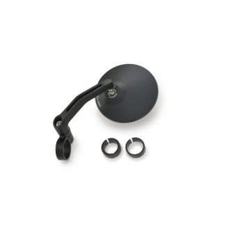 Daytona D-Mirror-3 Aluminium Round Excentric Bar End Mirror In Black (89428)