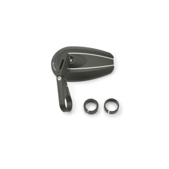 Daytona D-Mirror-6 Aluminium Short Type-U Bar End Mirror In Black (89722)