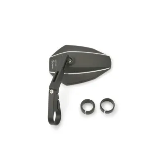 Daytona D-Mirror-7 Aluminium Long Type-K Bar End Mirror In Black (89727)