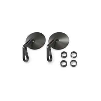 Daytona D-Mirror-10 Aluminium Short ABS Bar End Mirrors In Black (Sold As A Pair) (89816)