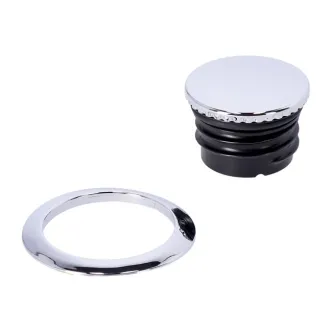 Doss Pop-up Flush Gas Cap Set In Chrome For 2018-2022 M8 Softail Street Bob, Breakout & Standard (ARM774459)