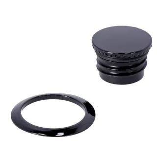 Doss Pop-up Flush Gas Cap Set In Black For 2018-2022 M8 Softail Street Bob, Breakout & Standard (ARM874459)