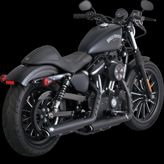 Vance & Hines Twin Slash 3 Inch Slip-Ons With PCX Technology In Black For Harley Davidson 2014-2022 Sportster Models (46361)