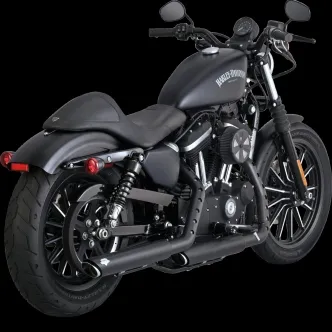 Vance & Hines Twin Slash 3 Inch Slip-Ons With PCX Technology In Black For Harley Davidson 2014-2022 Sportster Models (46361)