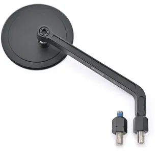 Daytona D-Mirror-21 Aluminium Round Right Side Flat Mirror In Black (80999)