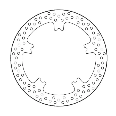 Moto Master Front Left/Right Fixed Round Halo Brake Disc For Harley Davidson 2006-2017 Dyna, 2007-2009 CVO Touring & 2006-2017 V-Rod Models With Open Center Cast Wheels (110764)