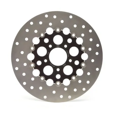 Moto Master Front Left/Right Floating Kingman Steel Brake Disc In Black For Harley Davidson 2015-2024 Softail, 2006-2017 Dyna, 2008-2023 Touring & 2014-2022 Sportster Models (112314)