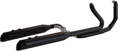 Khrome Werks 2-into-2 Dominator Exhaust In Black Finish With Edge Tips For Harley Davidson 2017-2025 Touring (200445)