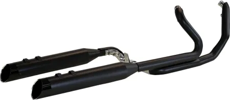 Khrome Werks 2-into-2 Dominator Exhaust In Black Finish With Edge Tips For Harley Davidson 2017-2025 Touring (200445)