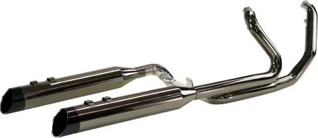 Khrome Werks 2-into-2 Dominator Exhaust In Eclipse Finish With Edge Tips For Harley Davidson 2017-2025 Touring (201445)