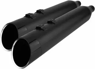 Khrome Werks HP-Plus 4.5 Inch Slip-On In Black Finish With Edge Tips For 2017-2025 Touring Models (202885)