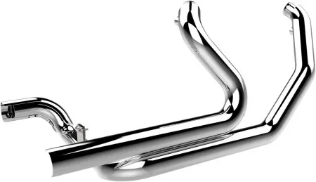 Khrome Werks 2-into-2 Aggressor Crossover Headers With Chrome Heat Shields For Harley Davidson 2009-2016 Touring (200670)
