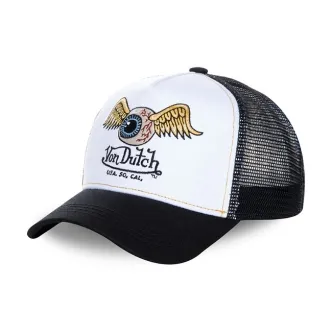 Von Dutch Eyes White/Black Trucker Cap (VD/0/CAS1/ART/WHI)