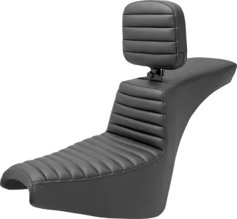 Saddlemen Tour Step Up Tuck & Roll Seat With Drivers Backrest For Harley Davidson 2018-2023 FXBB & FXST Softail Models (818-30-191BR)