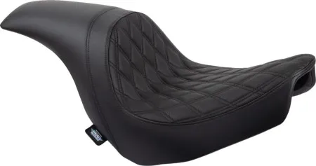 Drag Specialties Predator Double Diamond Black Stitched Seat For Harley Davidson 2018-2024 FXLR Low Rider & FLSB Sport Glide Models (0802-1517)