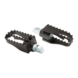 Burly Brand MX Style Mini Footpegs In Black With Male Mounts (B13-1010B)