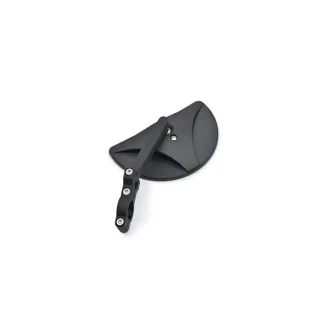 Daytona D-Mirror-19 Half-Moon ABS Nylon Handlebar Clamp Mirror In Black (81001)
