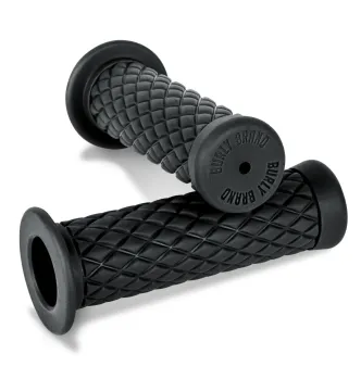 Burly Brand 1 Inch Diamondback Grip Set In Black For 7/8 Inch Diameter Grip Area (B16-1004)