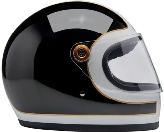 Biltwell Gringo S Helmet - Gloss White/Black Tracker - Size XS (1003-566-501)