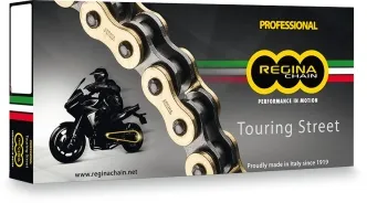 Regina Chains 520/135 ZRT 135 Rivet Link 520 Z-ring Performance Replacement Drive Chain / GOLD|BLACK / Steel (135ZRT/1003)