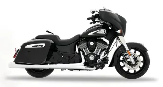 Rinehart 4.5 inch MotoPro45 Slip-On Mufflers In Chrome For Indian 2014-2024 Chieftain, Roadmaster, Challenger, Pursuit & Super Chief Models (500-0510C)
